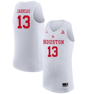 Men's Houston Cougars DeJon Jarreau #13 White Jordan Brand Basketball Jerseys 798612-296