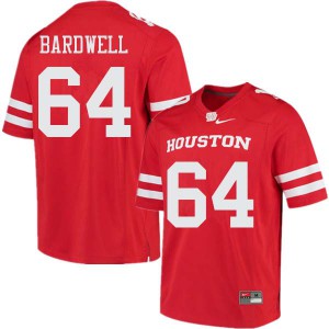 Men Houston Cougars Dennis Bardwell #64 High School Red Jerseys 537350-719