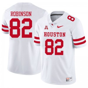 Men's Houston Cougars Dylan Robinson #82 Stitched White Jerseys 351712-955