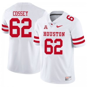 Mens Houston Cougars Gabe Cossey #62 White Alumni Jerseys 411913-592