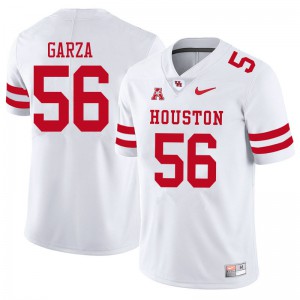 Mens Houston Cougars Jacob Garza #56 White Stitch Jersey 131780-790