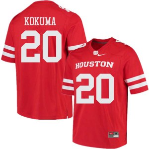 Men Houston Cougars Kaliq Kokuma #20 College Red Jersey 669403-105
