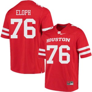 Mens Houston Cougars Kameron Eloph #76 Red Official Jerseys 372190-562