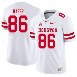 Mens Houston Cougars Khiyon Wafer #86 Alumni White Jerseys 215394-343