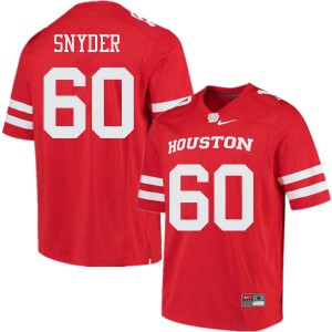 Men's Houston Cougars Kordell Snyder #60 Red Football Jerseys 648934-447