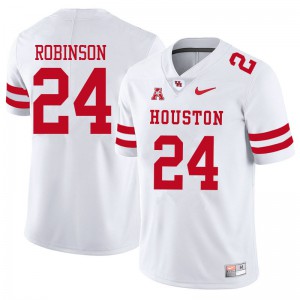 Men Houston Cougars Malik Robinson #24 White Alumni Jersey 320953-526