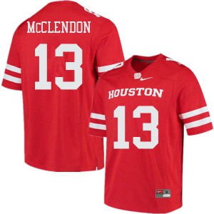 Mens Houston Cougars Mason McClendon #13 NCAA Red Jerseys 699547-845