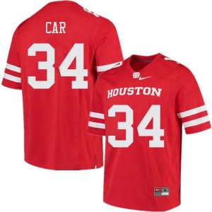Men's Houston Cougars Mulbah Car #34 Red College Jerseys 876022-764