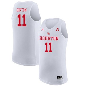 Men's Houston Cougars Nate Hinton #11 Jordan Brand White Basketball Jerseys 587315-129