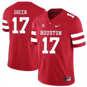 Men's Houston Cougars Seth Green #17 Red Embroidery Jerseys 378773-607