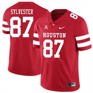 Mens Houston Cougars Trevonte Sylvester #87 Red Alumni Jerseys 219513-320