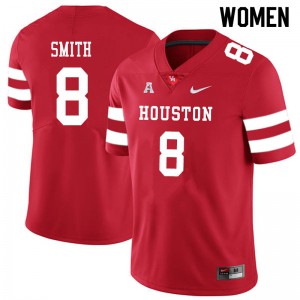 Women's Houston Cougars Chandler Smith #8 Red Alumni Jerseys 373316-285
