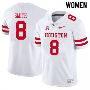 Womens Houston Cougars Chandler Smith #8 Official White Jersey 133701-135