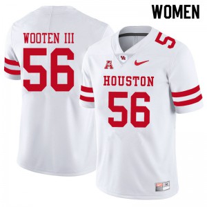 Women Houston Cougars Dixie Wooten III #56 White College Jersey 562963-656
