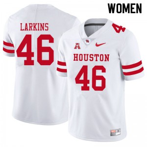 Womens Houston Cougars Melvin Larkins #46 White NCAA Jerseys 145103-366