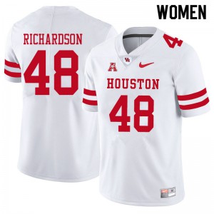 Womens Houston Cougars Torrey Richardson #48 Stitch White Jersey 410120-148