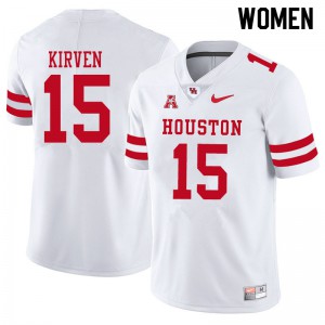 Women's Houston Cougars Zamar Kirven #15 White Official Jerseys 361853-464