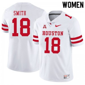 Women Houston Cougars Chandler Smith #18 Alumni White Jersey 770028-815