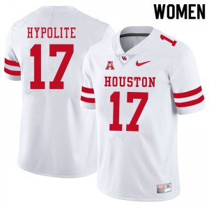 Womens Houston Cougars Hasaan Hypolite #17 White College Jersey 779001-684