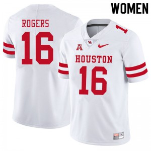 Women Houston Cougars Jayce Rogers #16 Player White Jerseys 979468-621
