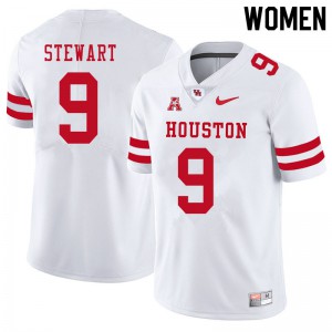 Women Houston Cougars JoVanni Stewart #9 White Alumni Jersey 707321-634