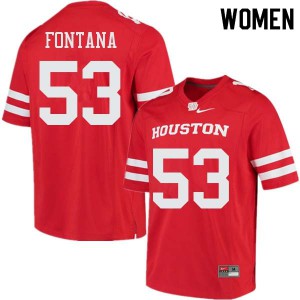 Womens Houston Cougars Alex Fontana #53 NCAA Red Jerseys 440640-341