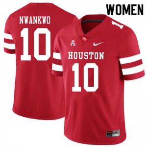 Women Houston Cougars Chidozie Nwankwo #10 NCAA Red Jersey 668983-823