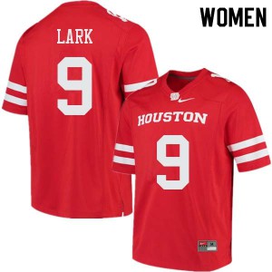 Women Houston Cougars Courtney Lark #9 University Red Jersey 318150-752