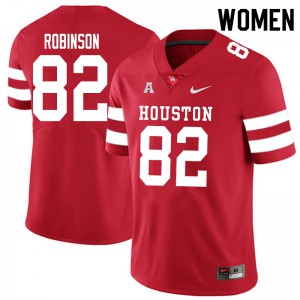 Women Houston Cougars Dylan Robinson #83 Embroidery Red Jerseys 320784-472