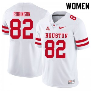 Womens Houston Cougars Dylan Robinson #83 White High School Jersey 788790-211