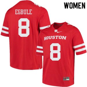 Womens Houston Cougars Emeke Egbule #8 Red Player Jersey 340135-651