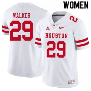 Womens Houston Cougars Kelan Walker #29 White College Jersey 994183-753
