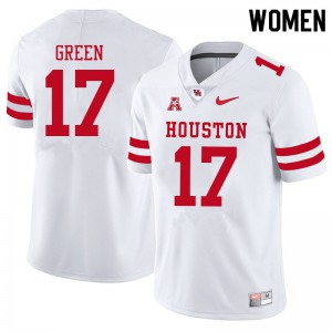 Women's Houston Cougars Seth Green #17 White College Jerseys 374508-349