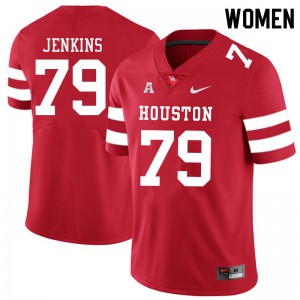 Womens Houston Cougars Tank Jenkins #79 Red NCAA Jerseys 630025-774