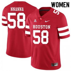 Women Houston Cougars Ugonna Nnanna #58 Alumni Red Jerseys 664964-806