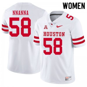 Women Houston Cougars Ugonna Nnanna #58 NCAA White Jersey 244364-411