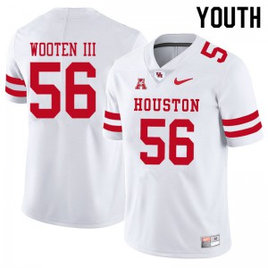 Youth Houston Cougars Dixie Wooten III #56 White NCAA Jerseys 868676-621