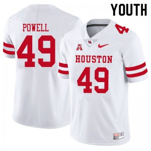 Youth Houston Cougars Keandre Powell #49 NCAA White Jerseys 797743-900