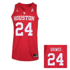 Youth Houston Cougars Quentin Grimes #24 Red Jordan Brand Alumni Jerseys 484589-405
