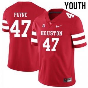 Youth Houston Cougars Taures Payne #47 Red Alumni Jerseys 480624-498