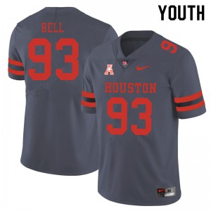 Youth Houston Cougars Atlias Bell #93 Player Gray Jersey 398940-169
