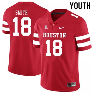 Youth Houston Cougars Chandler Smith #18 Football Red Jerseys 129148-604
