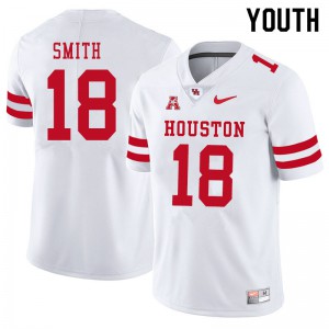 Youth Houston Cougars Chandler Smith #18 White Player Jersey 572444-190