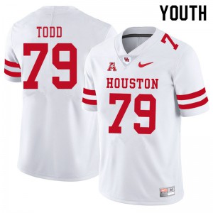 Youth Houston Cougars Chayse Todd #79 White University Jerseys 697646-857