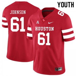 Youth Houston Cougars Benil Johnson #61 Embroidery Red Jersey 631268-267