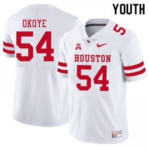 Youth Houston Cougars Blake Okoye #54 White NCAA Jerseys 827368-141