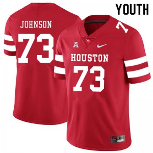 Youth Houston Cougars Cam'Ron Johnson #73 University Red Jerseys 890902-454