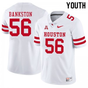 Youth Houston Cougars Latrell Bankston #56 White High School Jerseys 859745-599