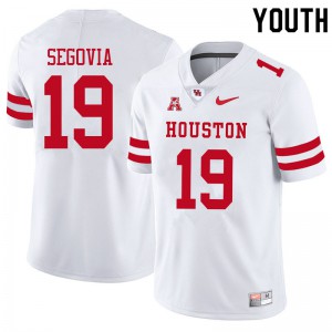 Youth Houston Cougars Andrew Segovia #19 White Player Jersey 706698-152