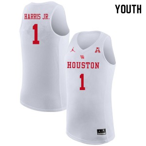 Youth Houston Cougars Chris Harris Jr. #1 Jordan Brand White High School Jerseys 461612-430